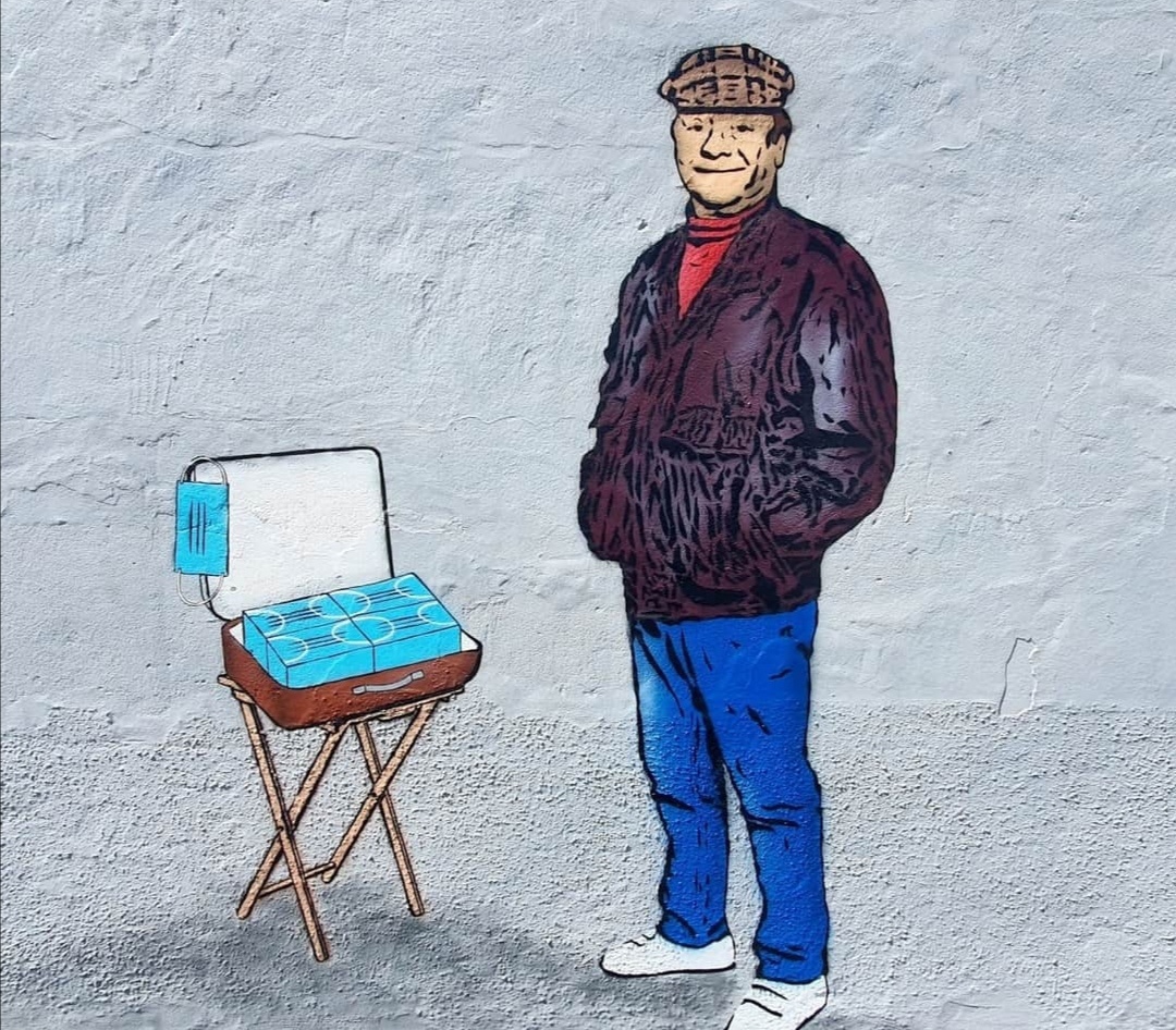 Del Boj: Osvanuo mural na kom prodaje maske na „kući Nelsona Mandele“