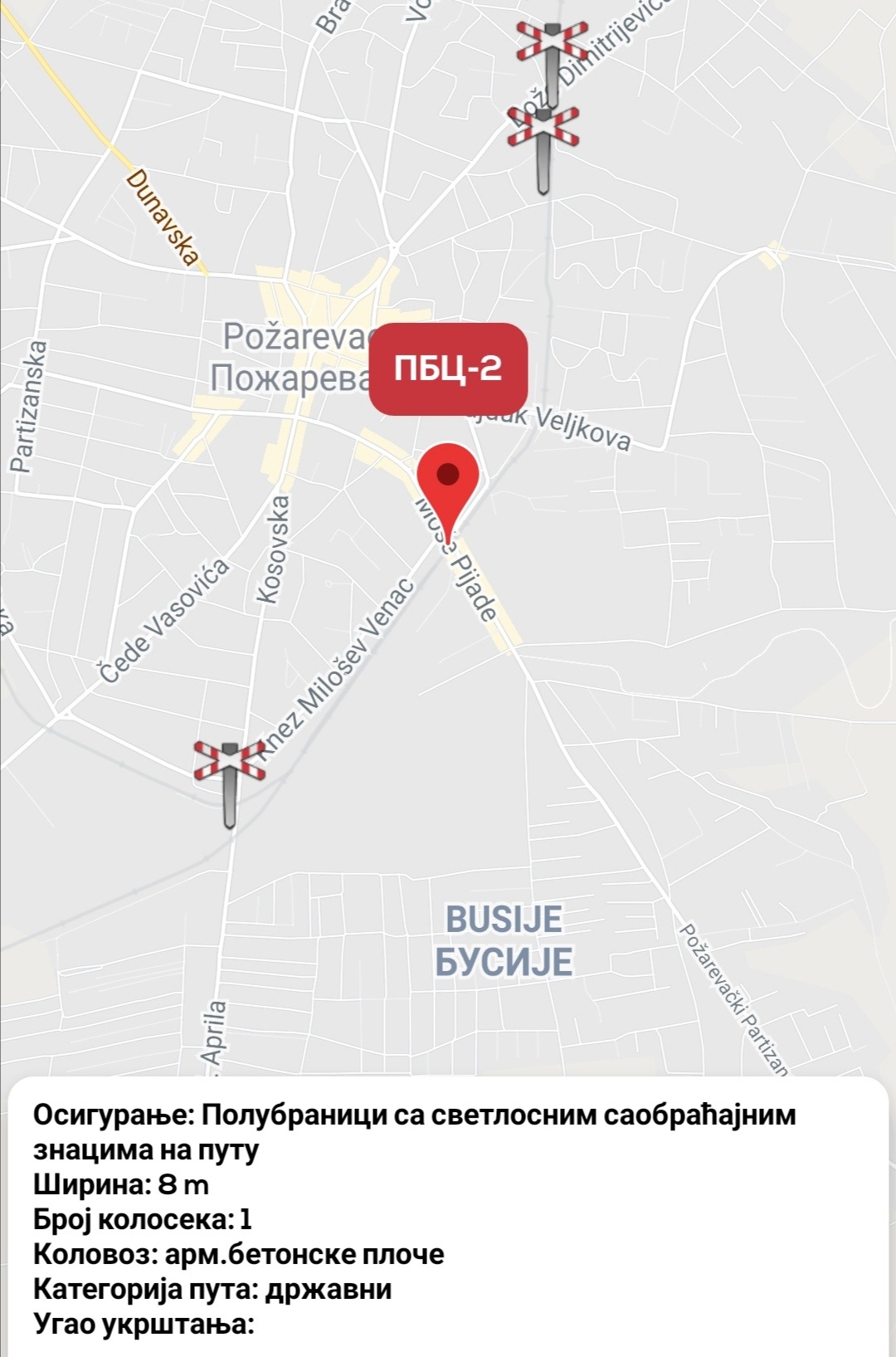 Aplikacija „pružni prelaz“ za bezbedniju vožnju u Braničevskom okrugu i Srbiji